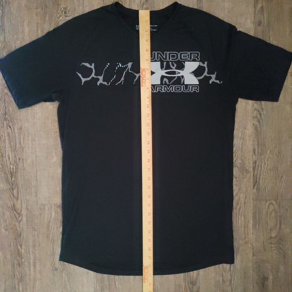 Under Armour 2.0 Tech Graphic Men's T-shirt Size Small Black Athletic Loose Fit - Picture 4 of 15